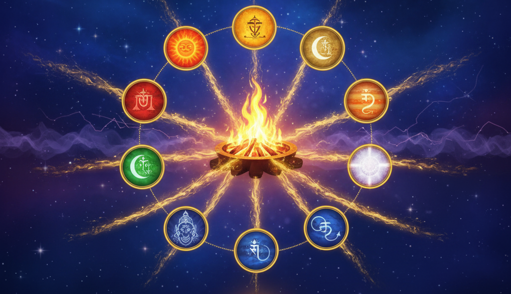 How Navagraha Homam Helps Neutralize Negative Planetary Effects and Attract Success